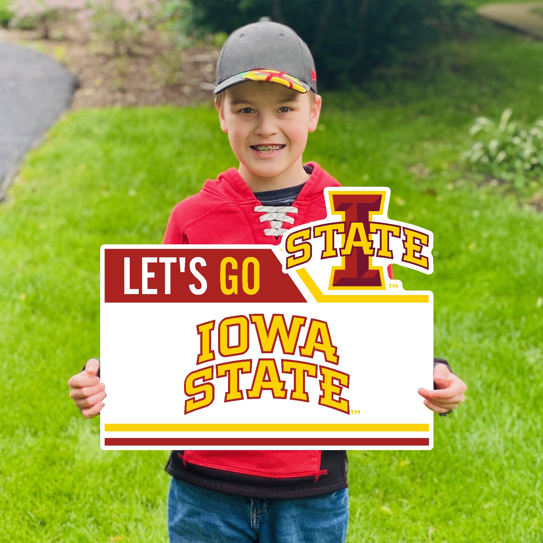 Iowa State Cyclones "Let's Go Iowa State" Lawn Sign