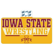 Iowa State Cyclones Blue 84 Large Wrestling Sticker
