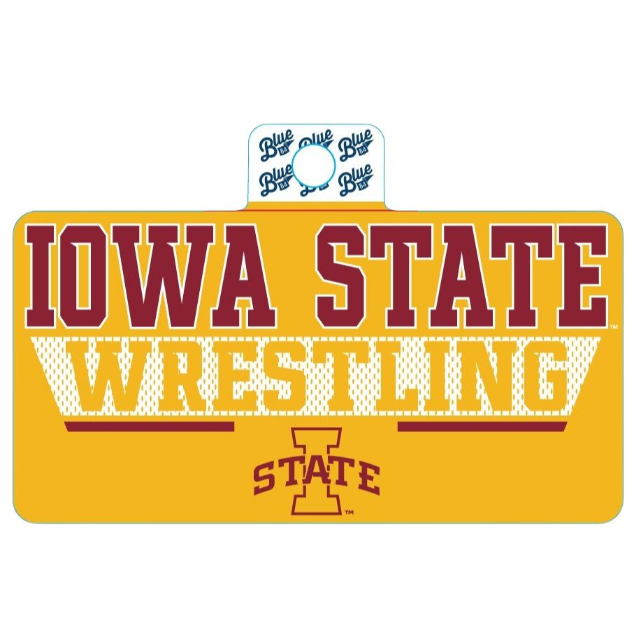 Iowa State Cyclones Blue 84 Large Wrestling Sticker