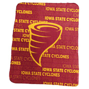 Iowa State Classic Fleece Bugle Repeat Cardinal Throw Blanket