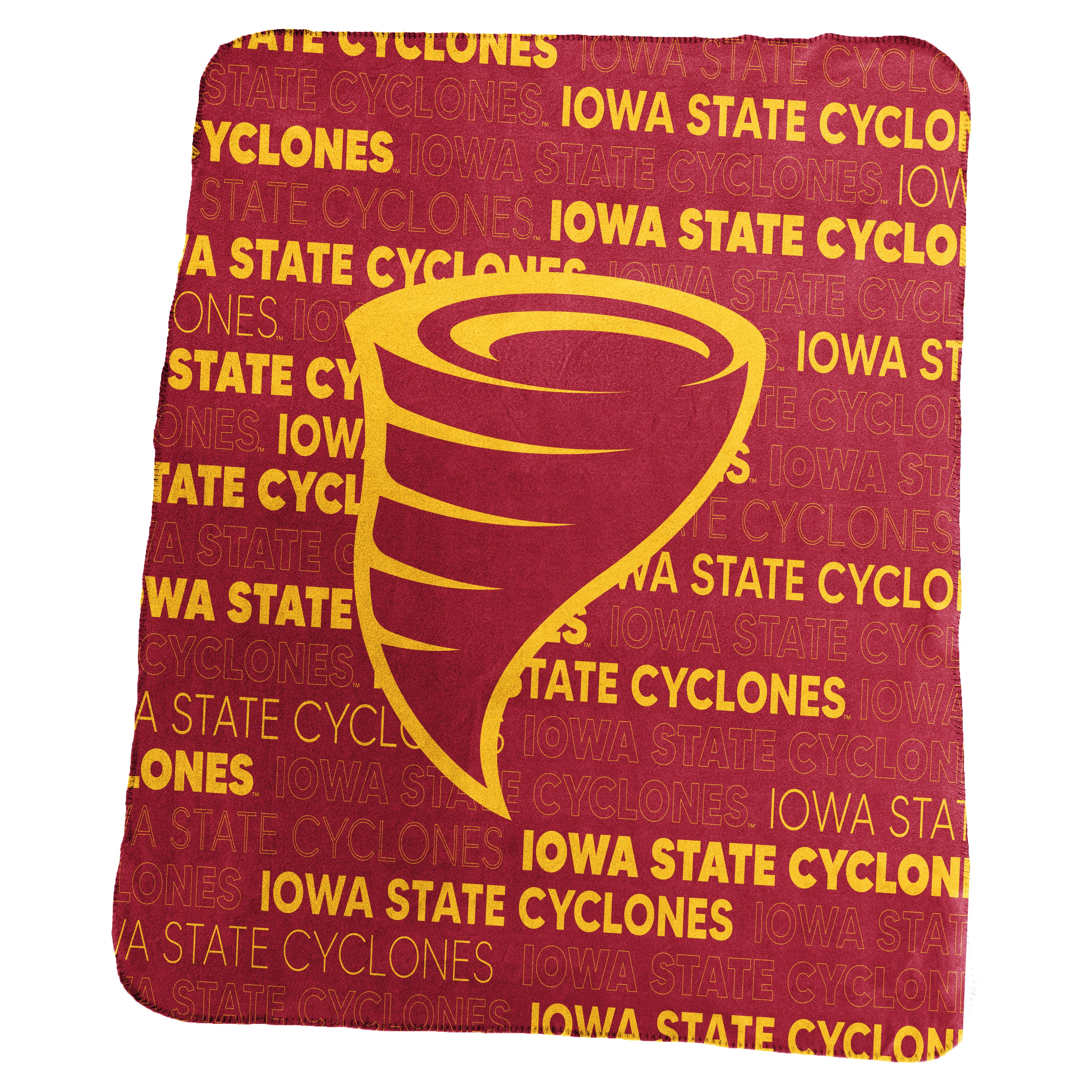 Iowa State Classic Fleece Bugle Repeat Cardinal Throw Blanket