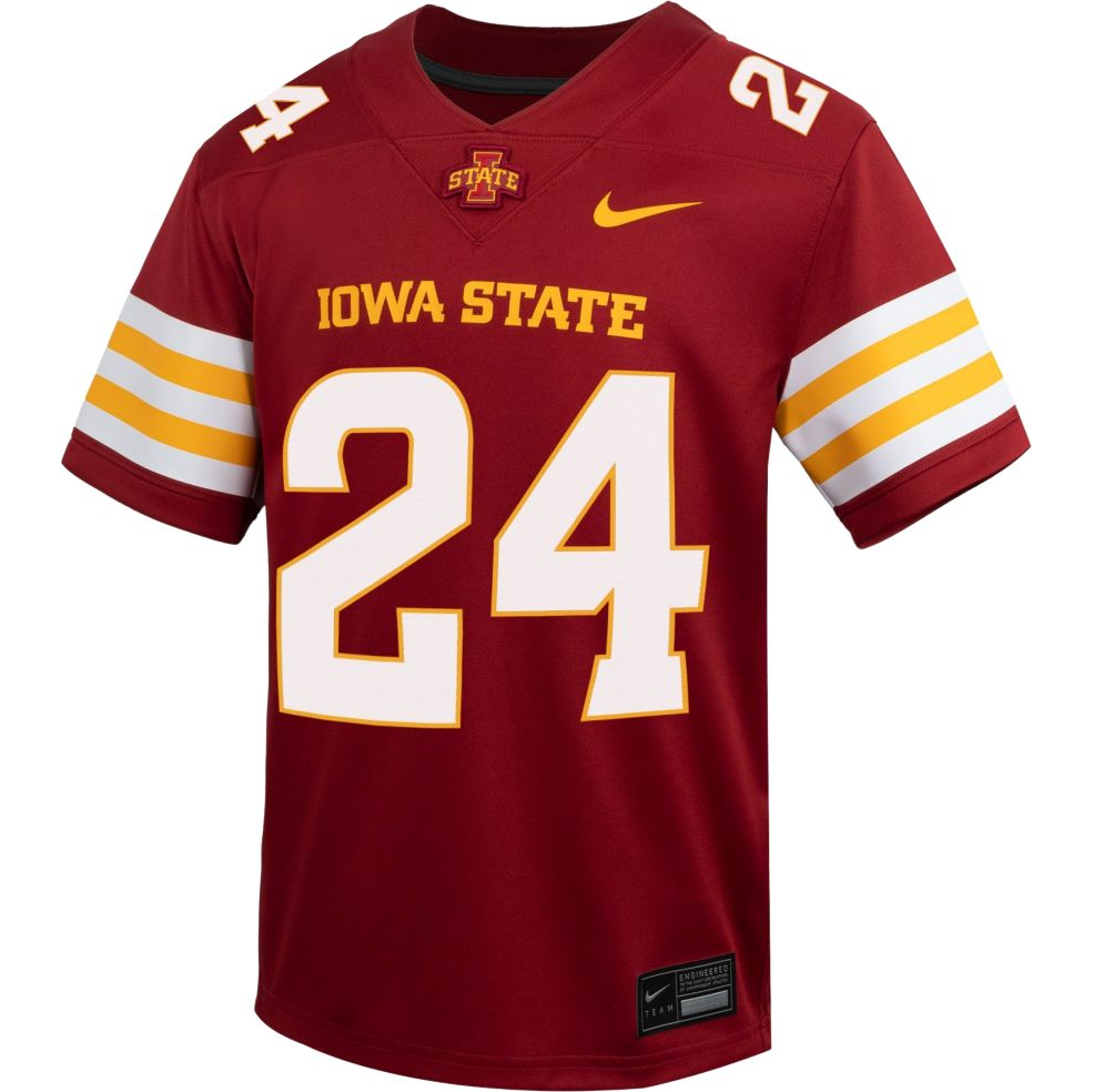 Iowa State Cyclones Adult Red Nike #25 Replica Football Jersey