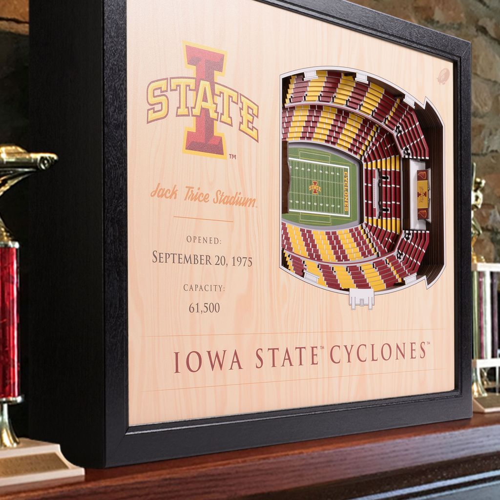 Iowa State Cyclones 25-Layer StadiumViews 3D Wall Art - Jack Trice Stadium