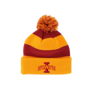 Iowa State Cyclones Rugby Stripe Pom Beanie
