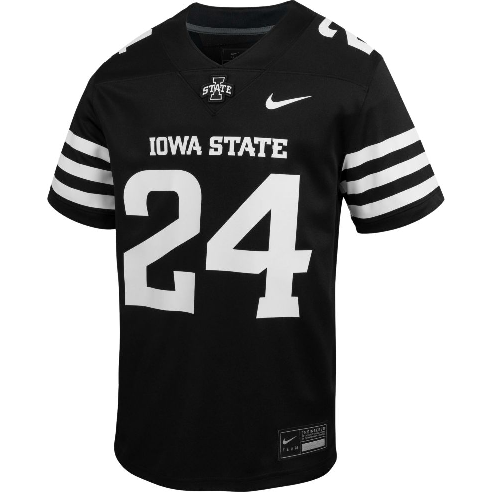 Iowa State Cyclones Kids Black Nike #25 Replica Football Jersey