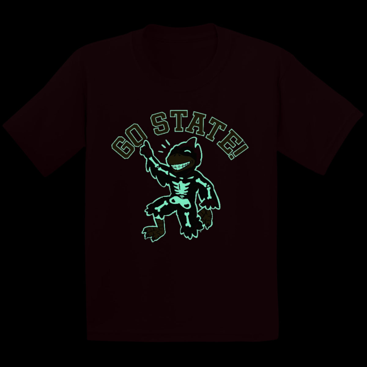 Iowa State Cyclones Glow in the Dark Cy Youth Short Sleeve Tee