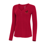 Iowa State Women's Antigua Ribbed Long Sleeve Henley Top