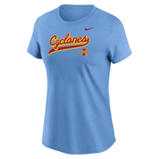 Iowa State Cyclone's Women's Nike Script Valor Blue Tee