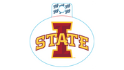 Iowa State Cyclones Blue 84 Full-Size Sticker