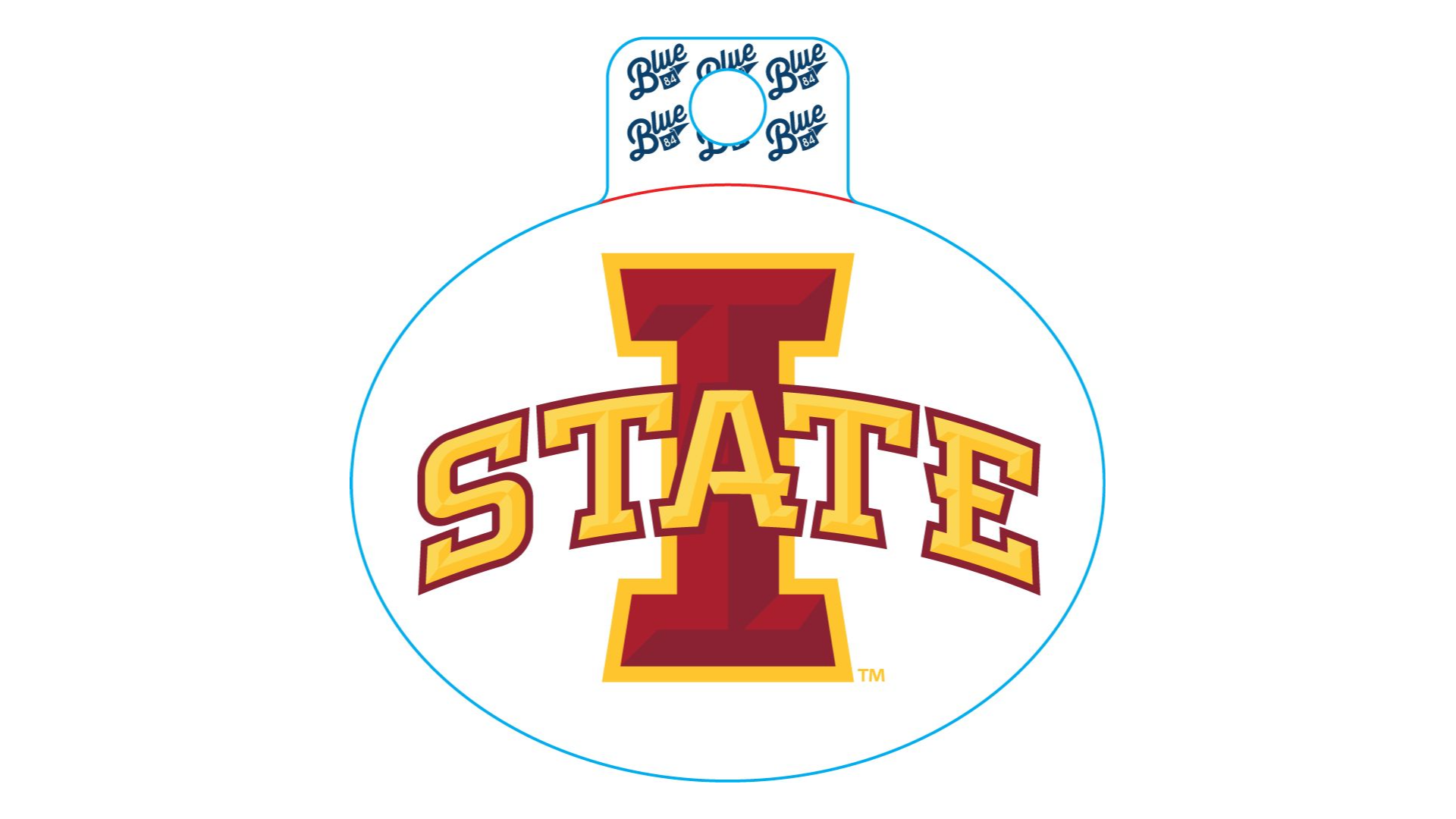 Iowa State Cyclones Blue 84 Full-Size Sticker