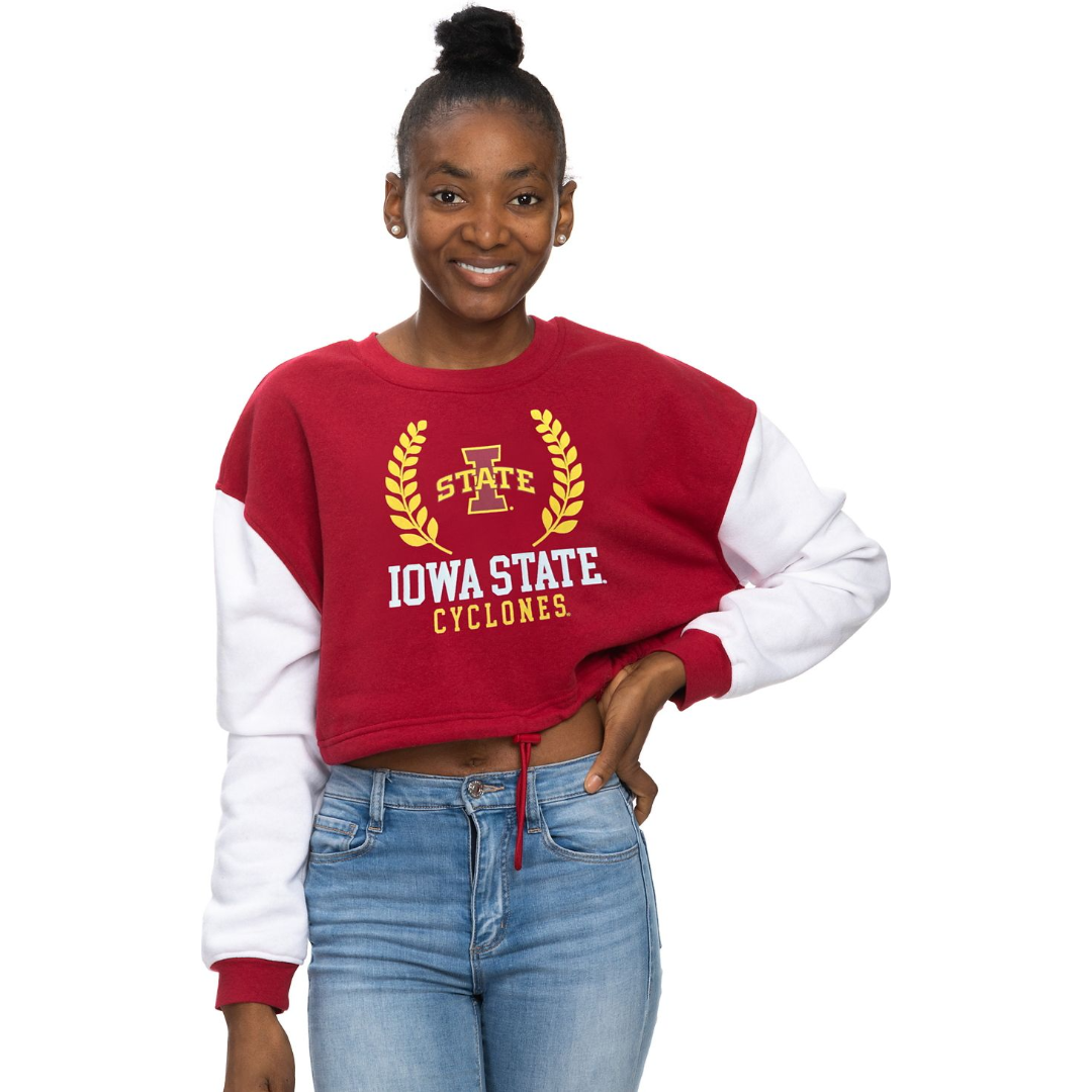Iowa State Cyclones Women's Cropped Crewneck Sweatshirt Seal