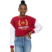 Iowa State Cyclones Women's Cropped Crewneck Sweatshirt Seal