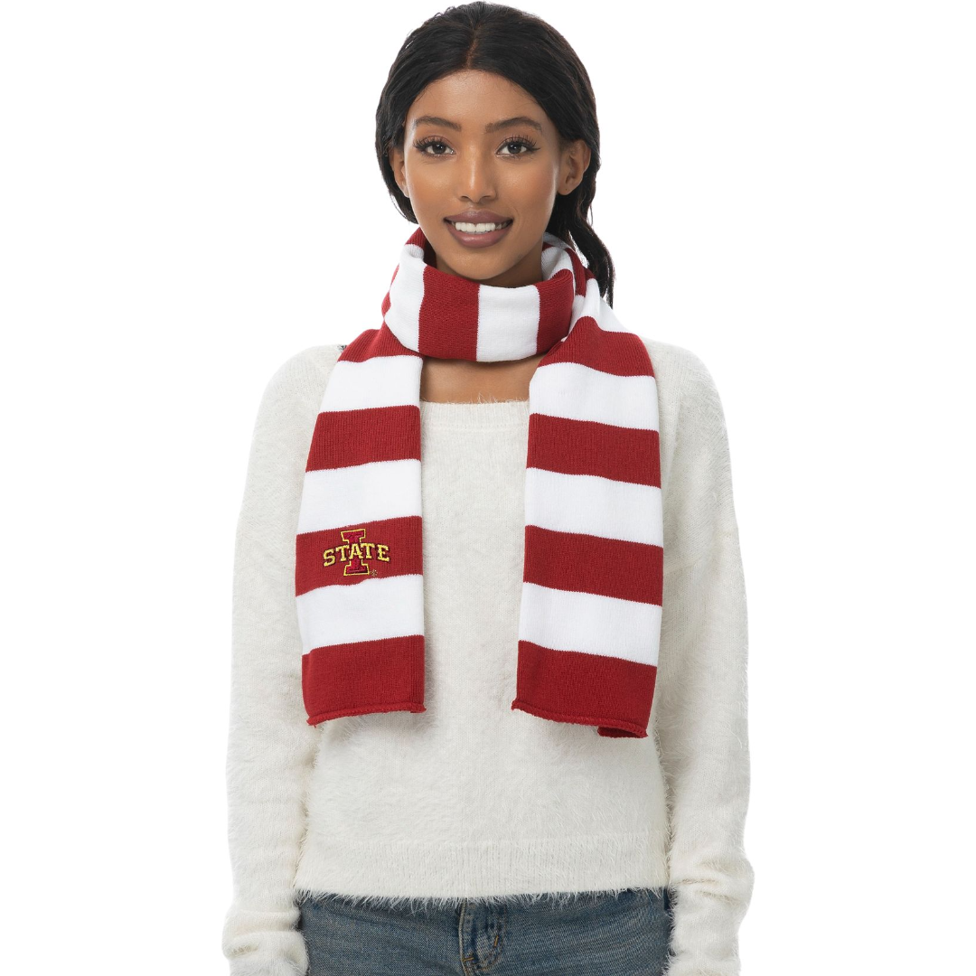 Iowa State Scarf Red/White Striped