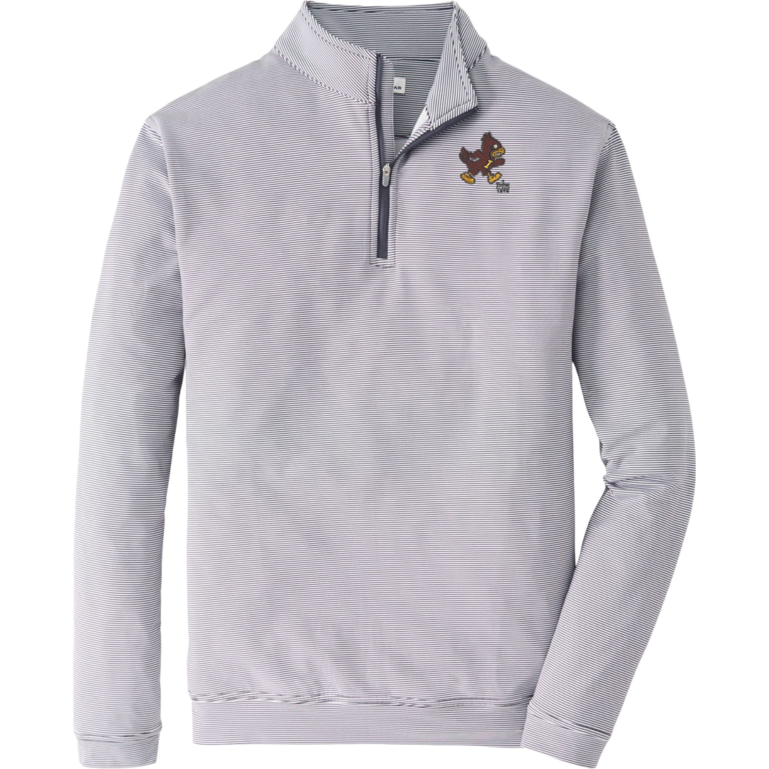 Iowa State Vintage Cy Men's Peter Millar Mini Stripe Quarter-Zip