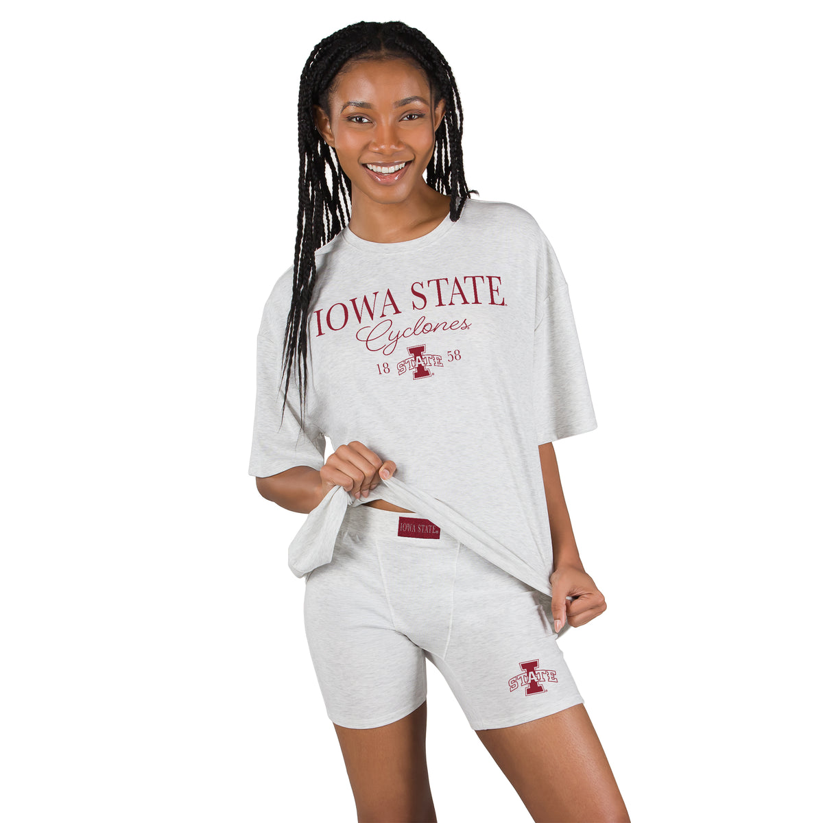 Iowa State Cyclone Women's Fray Tee & Biker Shorts