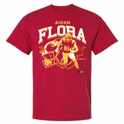 Iowa State Cyclones NIL Aiden Flora Exclusive Short Sleeve Tee Cardinal
