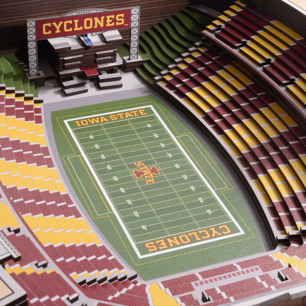 Iowa State Cyclones 25-Layer StadiumViews 3D Wall Art - Jack Trice Stadium