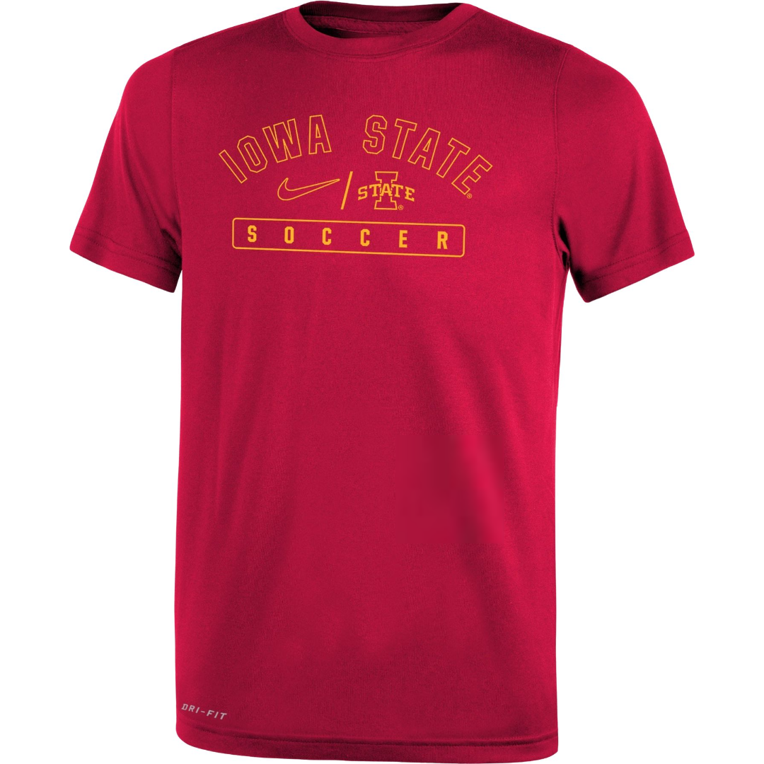 Iowa State Cyclones Nike Youth Soccer Dri-Fit Short Sleeve T-Shirt