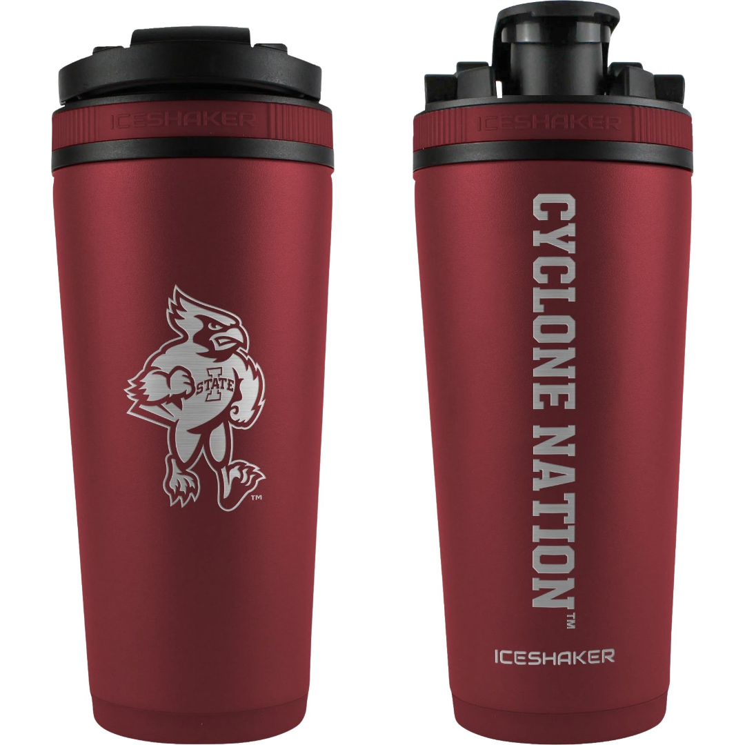 Iowa State Cyclones 26oz Red Shaker Bottle