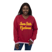 Iowa State Cyclones Women's Zoozatz Cardinal Chenille Mentor Crew