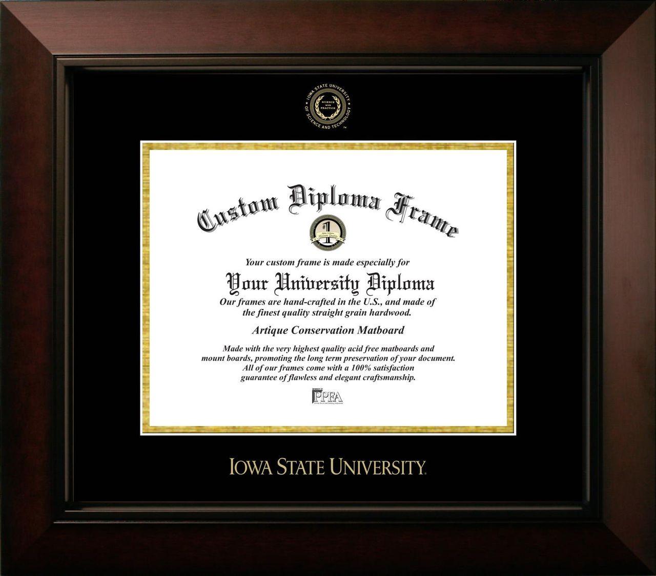 Iowa State Cyclones Embossed Diploma Frame - 11" x 8.5"