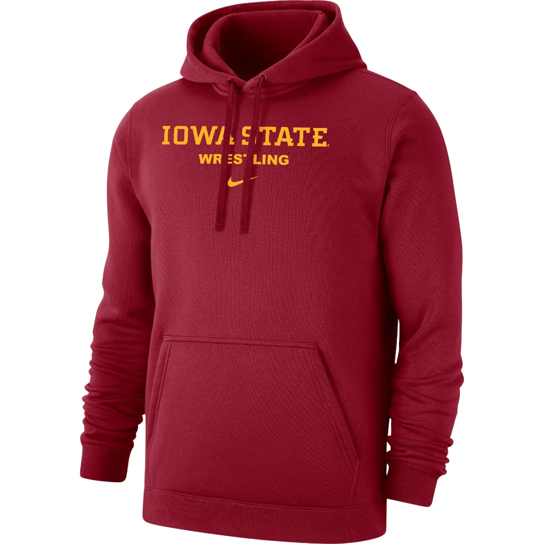 Iowa State Cyclones Red Nike Wrestling Hoodie