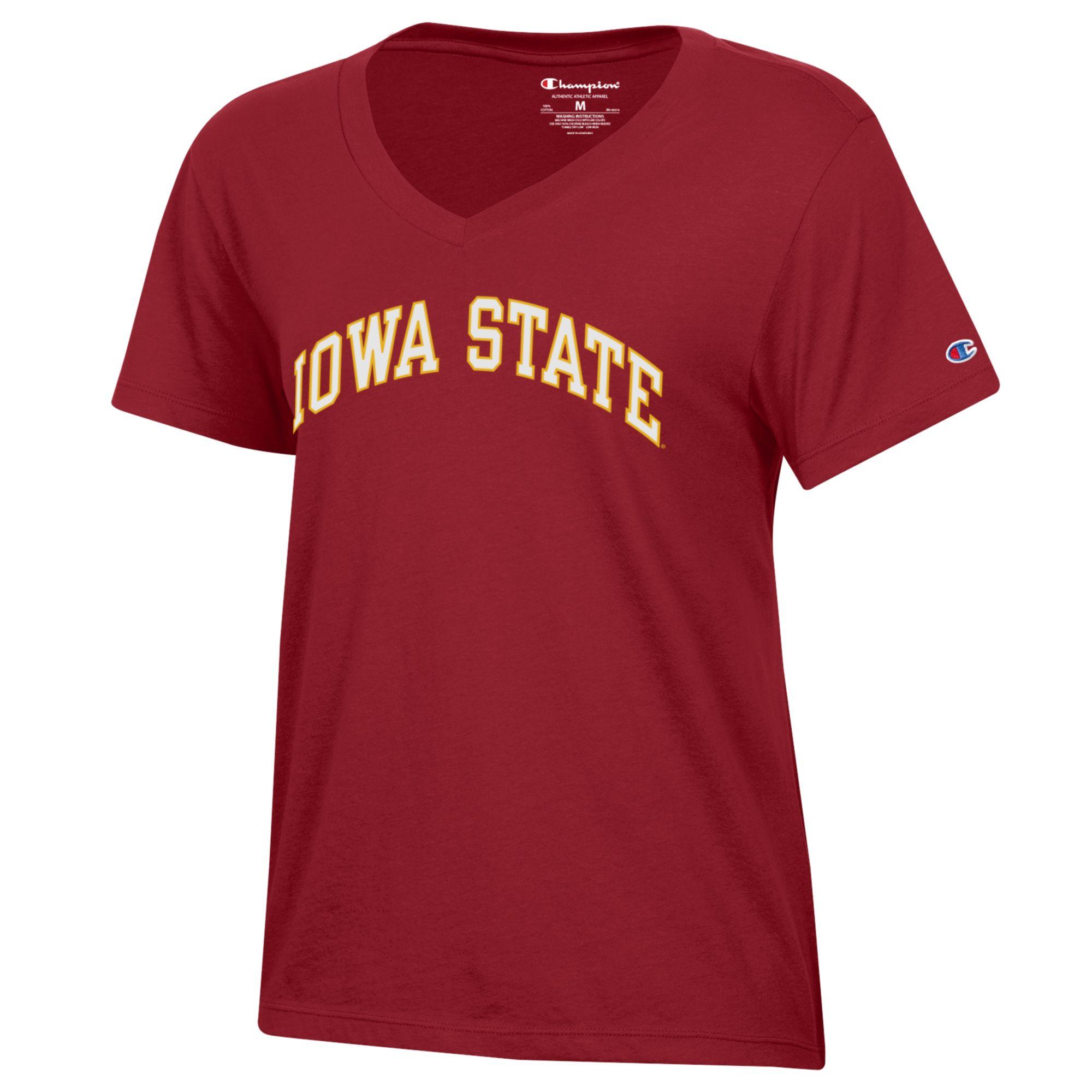 ISU Cyclones T-Shirt Women's Champion Red V-Neck
