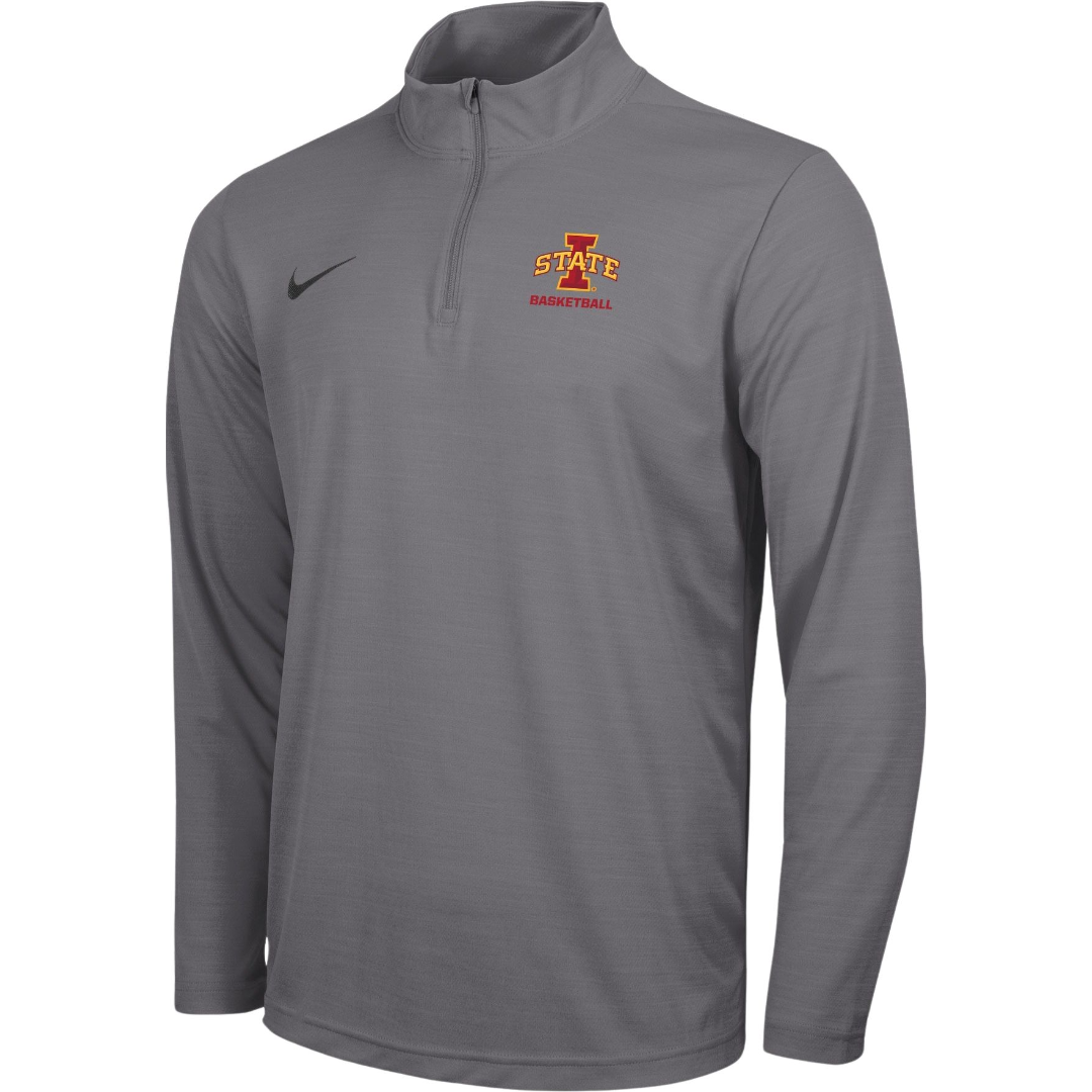 Iowa State Cyclones Men's Grey Nike Basketball 1/4 Zip