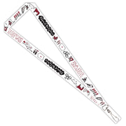 Iowa State Lanyard White Pattern 3/4"