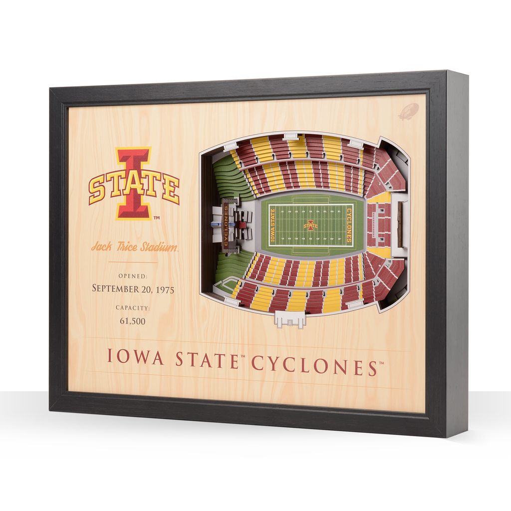Iowa State Cyclones 25-Layer StadiumViews 3D Wall Art - Jack Trice Stadium