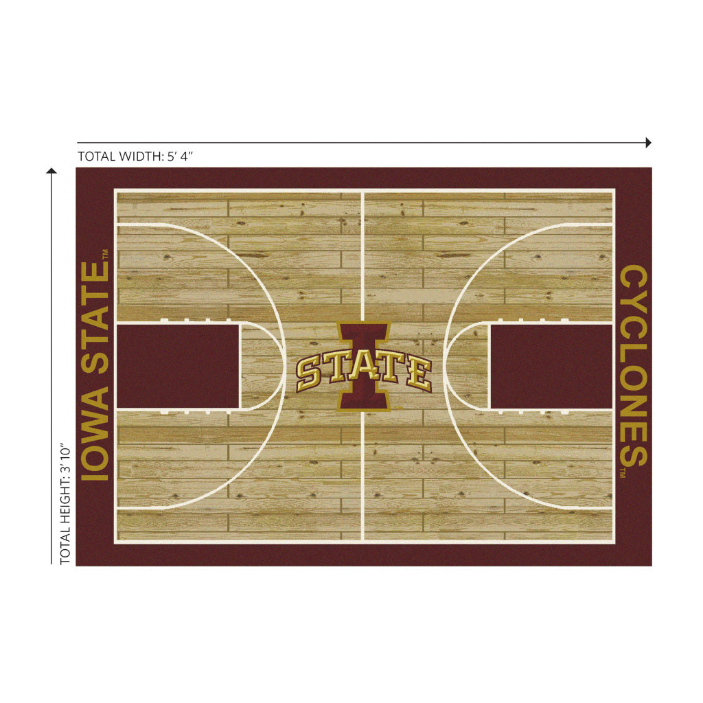 Iowa State University 4x6 Courtside Rug