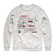 Iowa State Sweatshirt Charlie Hustle Grey Campus Map