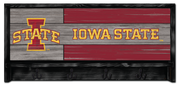 Iowa State Cyclones Wordmark Wooden Coat Rack