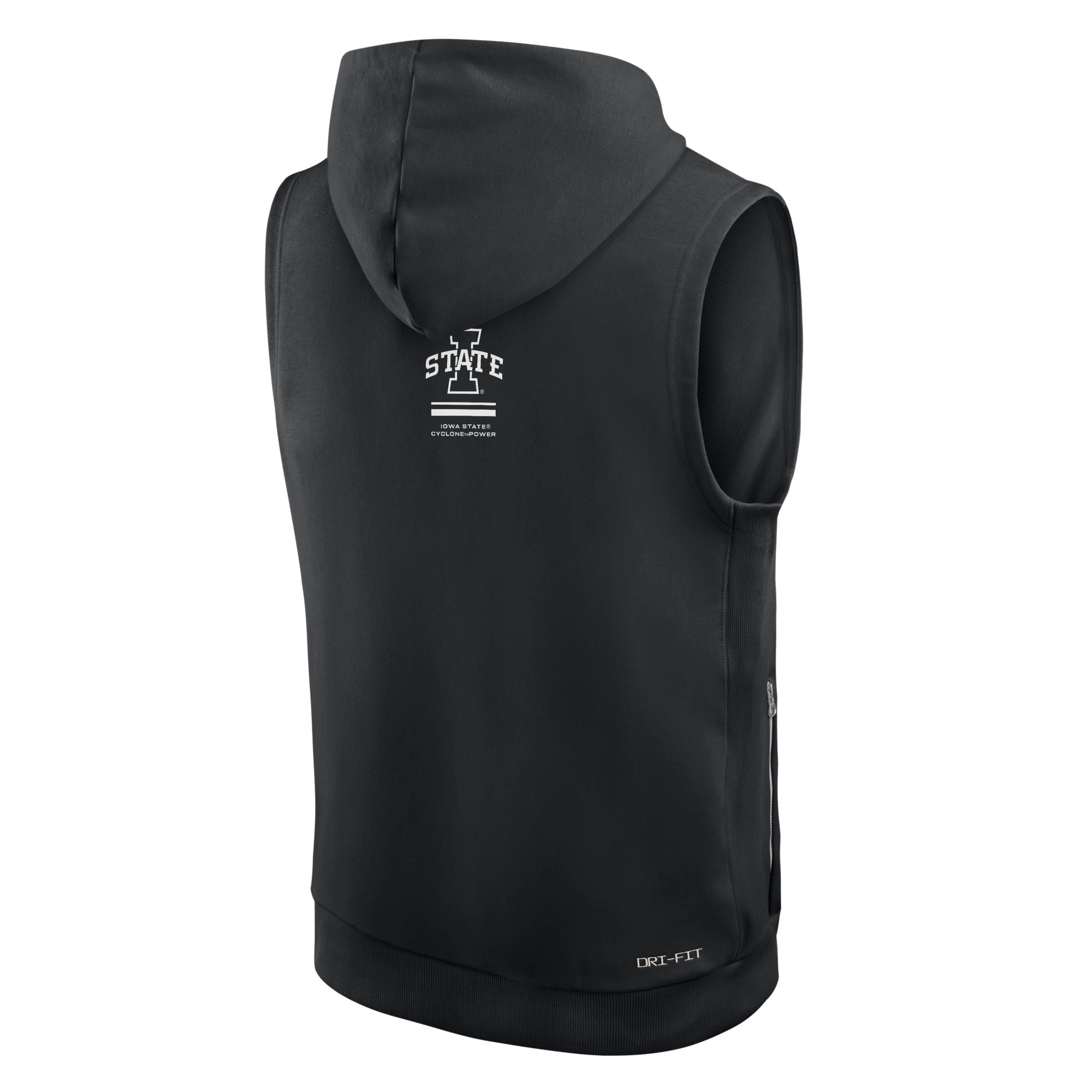 Iowa State Nike Black Sleeveless Hoodie