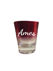 Iowa State 1.5oz Red Chrome Ames Shot Glass