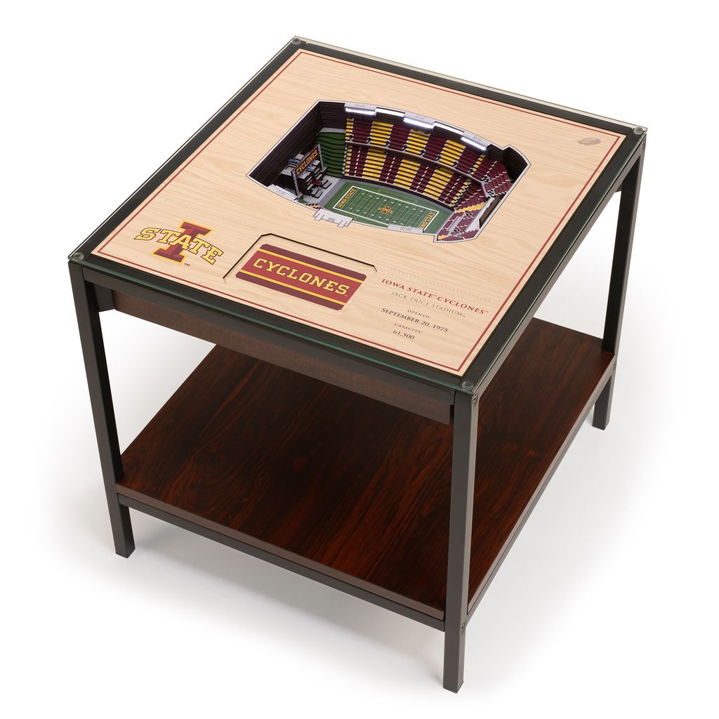 Iowa State Cyclones 25-Layer StadiumViews Lighted End Table - Jack Trice Stadium