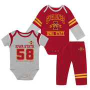 Iowa State Cyclones Infant Football 3-Piece Onesie Set