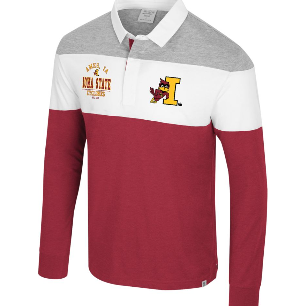 Iowa State Cyclones Vintage Cy Long Sleeve Rugby Polo