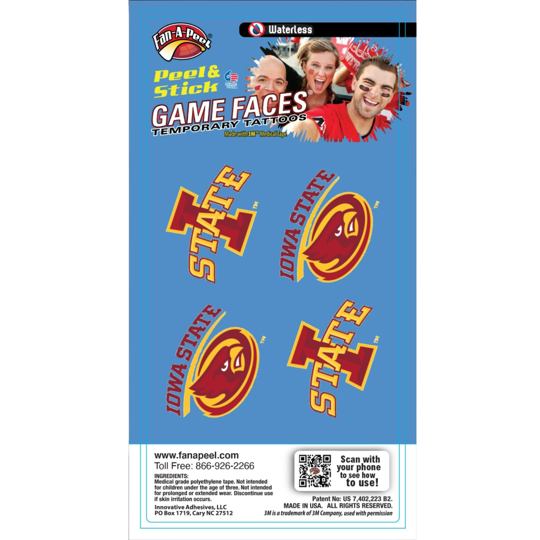 Iowa State Cyclones Tattoo 4-Pack