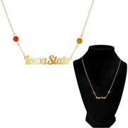Iowa State Cyclones Gold Chain Script Necklace