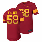 Iowa State Cyclones Nike Replica Football Jersey #58 - Red