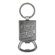 Iowa State Bottle Opener Keychain Pewter