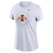 Iowa State Cyclones Women's Nike White Circle I-State T-Shirt