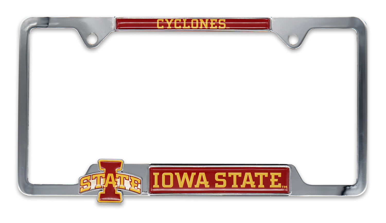 Iowa State Cyclones Silver Lincense Plate Frame