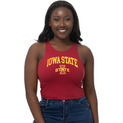 Iowa State Cyclones Women's Red Crop Tank Top