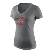 Iowa State Cyclones Women's Nike Tri-Blend V-Neck Arched Grey Top