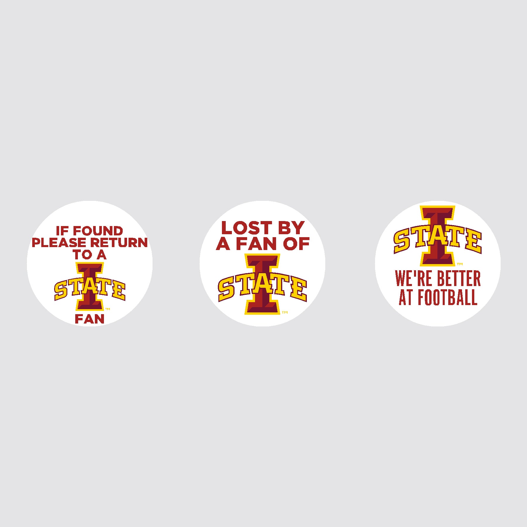 Iowa State Cyclones 12 - Pack of Golf Balls, "Lost by a Fan" Logos