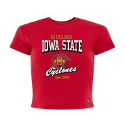 Iowa State Cyclones Women's Football Helmet Baby Tee