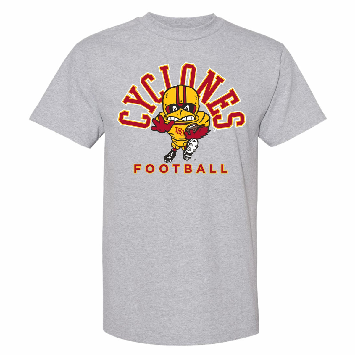 Iowa State Cyclones Sport Drop Football Cy Short Sleeve Tee