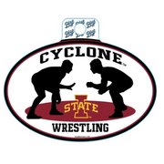 Iowa State Cyclones Blue 84 Large Wrestling Sticker